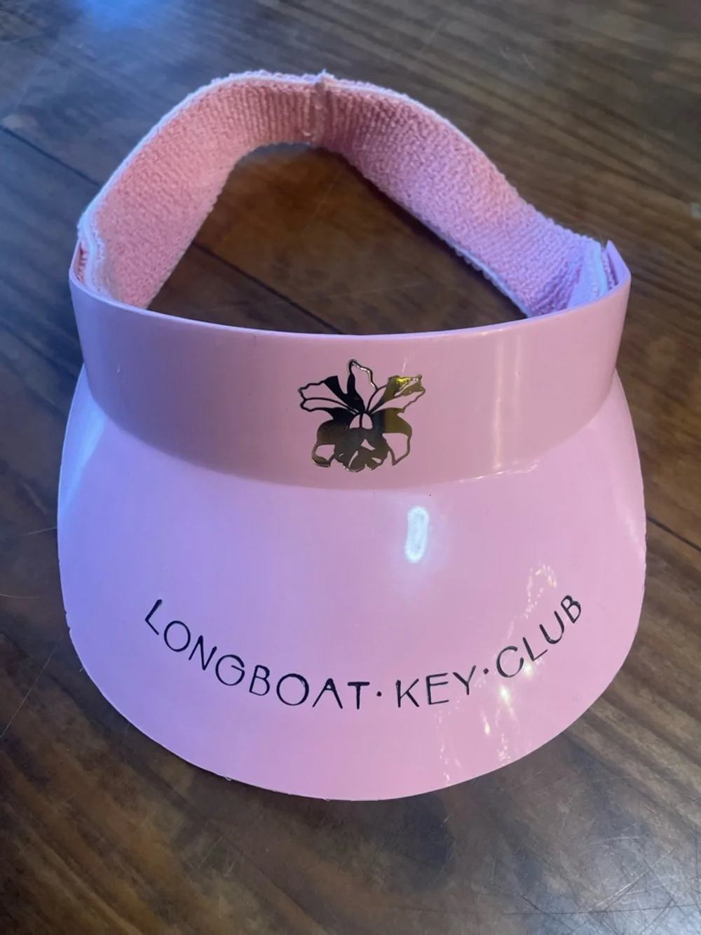 Vintage Pink Plastic Visor featuring Logo for Longboat Key Club, Women’s OS - Picture 1 of 5
